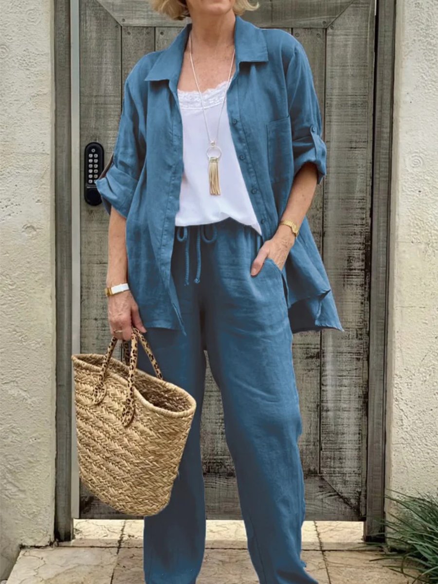 Casual Lazy 2pc Shirt Set